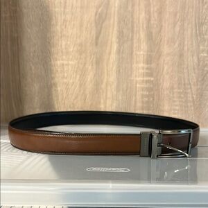 Perry Ellis Brown Leather Belt Size 38